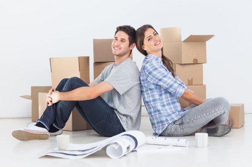 Careful packing process for fragile items in a Forest Gate property