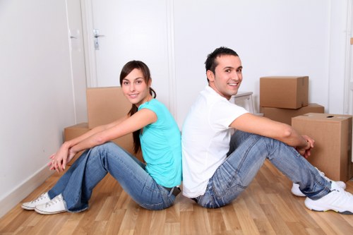 Packed removals van ready for a local house or office move