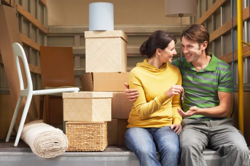 Removals team handling a house move near Forest Gate